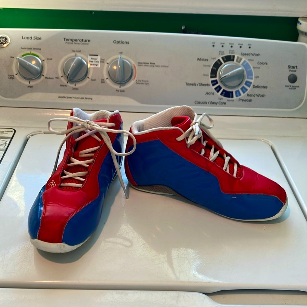 Fila Men's 3BMO1354 422 red and blue basketball shoes high top sneakers size 6.5